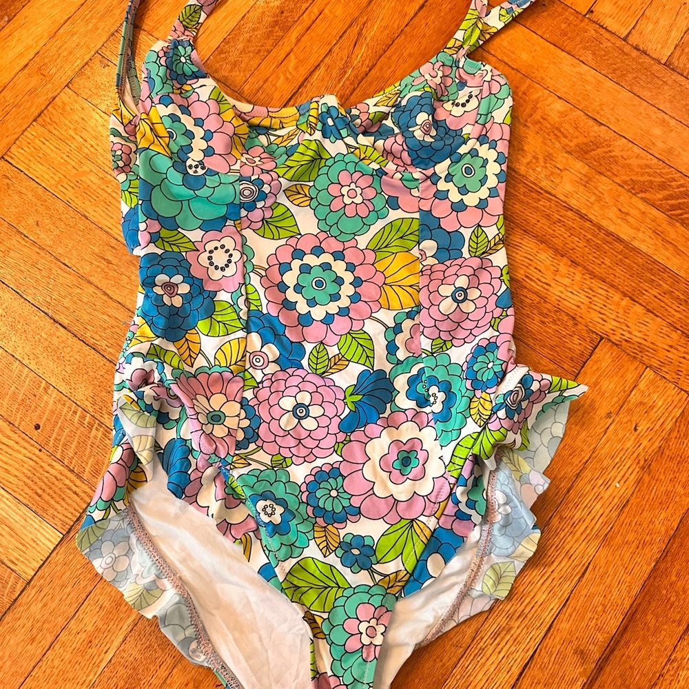 Dodo bar or Devon blue floral swimsuit one piece left on Friday free people - Picture 2 of 4